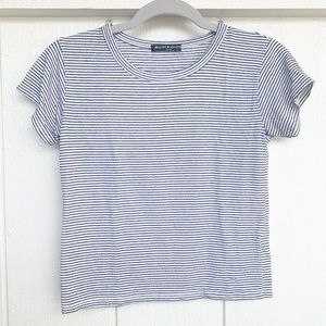 ❌SALE❌ BRANDY MELVILLE White Black Striped Tee OS